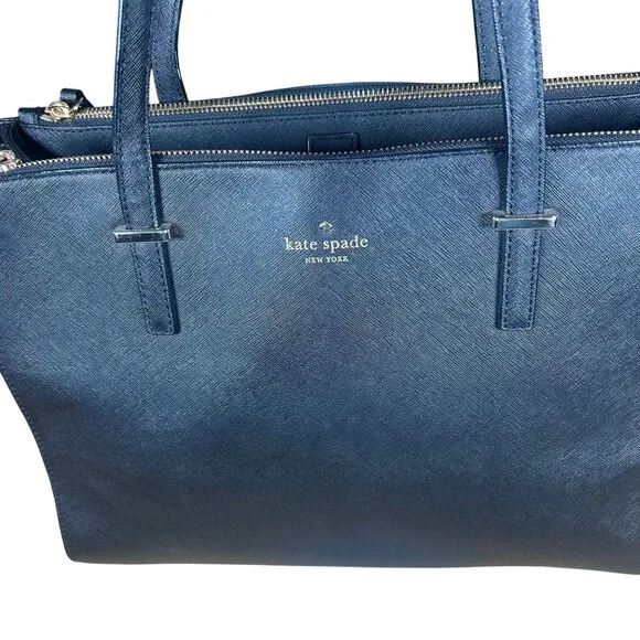 Kate Spade Cedar Street Jensen Black Leather Shoulder Bag Tote Bag - Picture 3 of 13